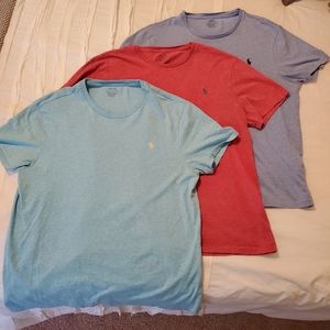Lot of 3 Polo Men's Polo Shirts XL Custom Slim